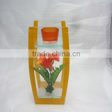 replacement glass candle holder with coloured candle holders