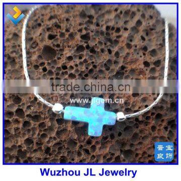 Оптовая цена браслета с шармом из синего крестового опала размером 9*12 мм photo-2