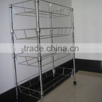 4-layer basket shelf/display shelf/wire shelves