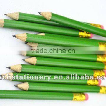 2013 hotsale HB golf pencil short pencil with eraser