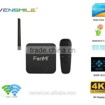 Fenmi X1 RK3368 Octa Core Smart Android 5.1 TV Box X1 Better than Zidoo X6 Pro