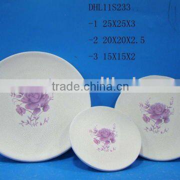 Ceramic crackleware plate