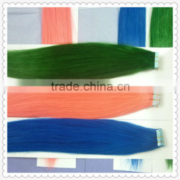 100% high quality brazilian remy human hair cheap tape hair extensions