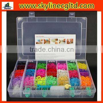 DIY family set rubber bands 2200 pcs loom bands with Knitting machine