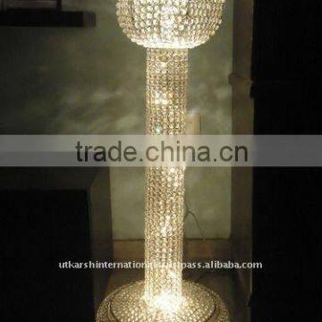 Crystal Pillar/Crystal wedding chandelier/Lotus wedding crystal pillar holder