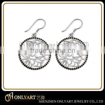 Fashionable earrings white gold jewelry gold earrings for women