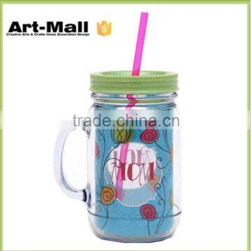 2016 Promotional wholesale 450,500,750ml 16oz glass jars mason jar with lid