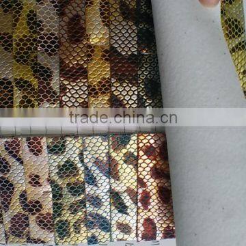pu Pvc Leather Stocklot for Car Seat Snakeskin Grain Printed Pattern Varnished or Patent Leahter Top Grade Synthetic Leather photo-4