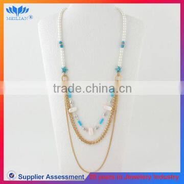 CHINA PROFESSIONAL FANCY gold long chain pearl necklace