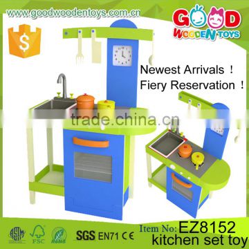 Preschool Children Toys Educational Kitchen Pretend Play Game Wooden Kitchen Set for Kids