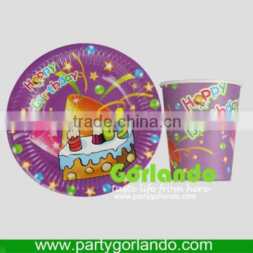 disposable printed party dinner plate sets Round paper plates