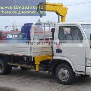 Construction Machine Transporting Truck Mounted Crane With Folding Arm