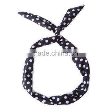 HOT 1 PC Lovely Kids Girls Lady Bow Headwear Hair Bands Hoop Rabbit Ear Wrapped Headband Party Wire Scarf Hair Accessories photo-6