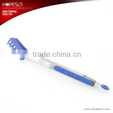 High quality stainless steel & nylon spaghetti food tongs