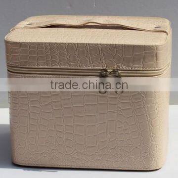 Now product croc PU make-up boxes,larger capacity storage boxes,fashion tote Jewelry Box