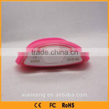 Rechargeable Silicone Anion Facial Cleansing Brush Vibrating Facial Massager Hypoallergenic
