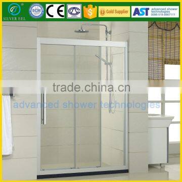 Smart Bathroom Tempered Glass 3 Panel Sliding Shower Enclosures Door photo-6