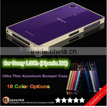 Hot Selling Ultra Thin 0.7mm Metal Aluminum Case Bumper for Sony Xperia Z1 L39h