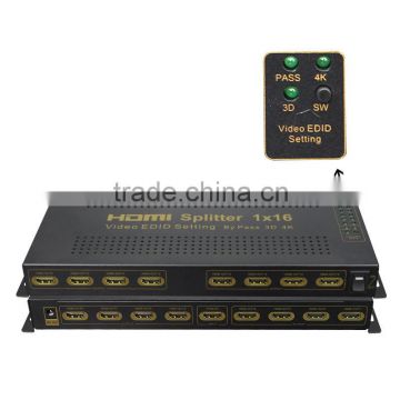 16-Port (1x16) HDMI 1.4 Amplified Powered Splitter 1.3 Full HD 1080P