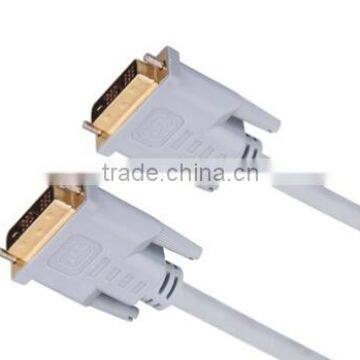 Xinya hot selling sliver gray DVI cable gold-plated plug + silver gray PVC jacket