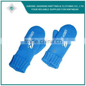 Embroidery Knitted Acrylic Mittens