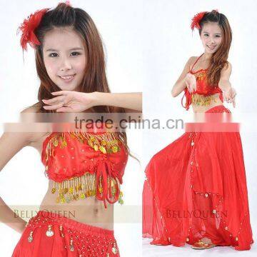 red belly dance clothing ,belly dancing outfits,costume belly dance ,BellyQueen