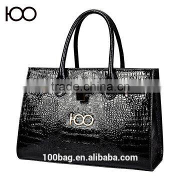 PU leather women handbag tote bag messenger bag factory in guangzhou