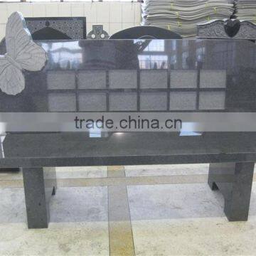 European style granite butterfly cemetery bench garden bench