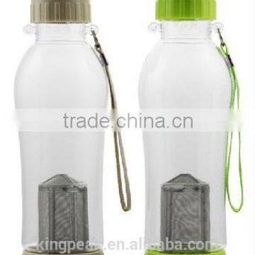 Plastic fruit infuser water bottle with infusion/ BPA-Free Tritan fruit infuser water bottle/Shaker bottle