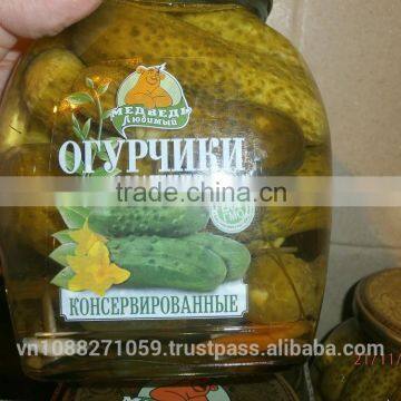Pickled Gherkins 3-6 cm in 1500ml Jars