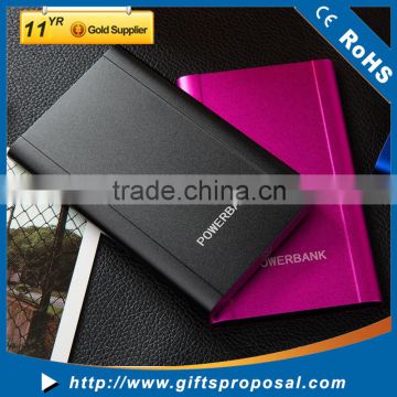 4000mAh metalic power bank high quality with assorted colors for promotion