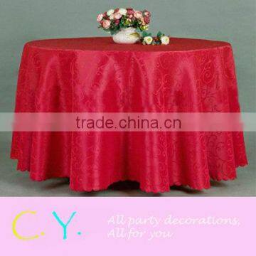 Jacquard Tablecloth for Wedding and Banquet - Red
