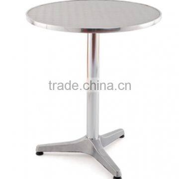 Three feet light weight assembly gardon stainless table with aluminum leg