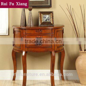 Wood classic console table with classic carving and drawers for hallway furniture AN-203