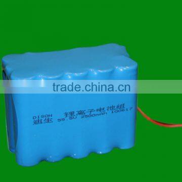 15S1P INR18650 55.5V 2.2Ah LiNiCoMnO2 3.7v lithium battery pack