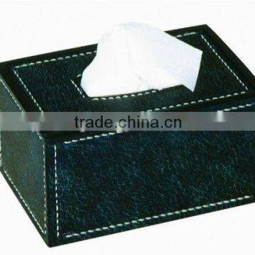 Custom Size Leather Coated Tissue Box For Hotel