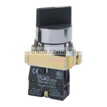 GB2-BD21 CNGAD black 2-position selector standard lever locked button switch