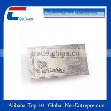 Customized Shape Gold and Silver Plated Metal Card photo-3