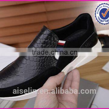 2016 new design leather casual men shoes