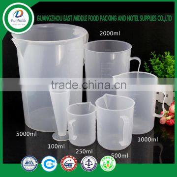 Hot Kitchen Eco-Friendly PP material measuring tools plastic measuring cup with handle 6 different capacity