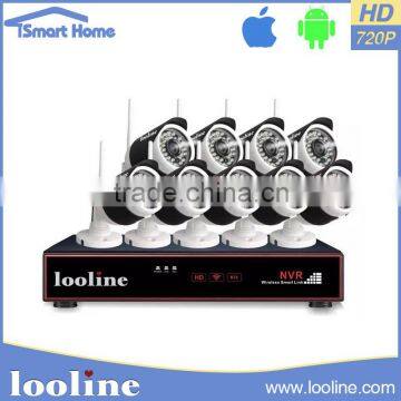 Looline Newest NVR Camera Kit With 9pcs IR Bullet Camera With GSM Sim Card