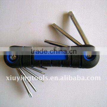 TOP folding hex key set( CRV steel)