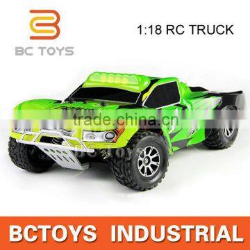 1:18 remote control 2.4G four-wheel drive truck super power monster truck toy with 390 motor.