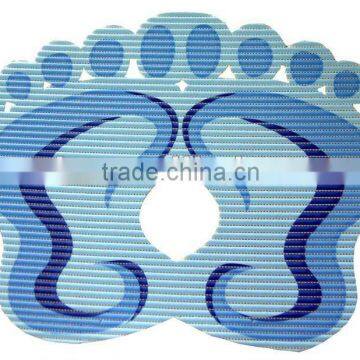 Hot sale pvc foam foot shape bath mat anti-slip bath mat