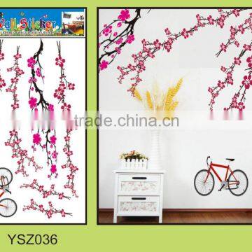 cuatom flower wall sticker,bathroom waterproof wall sticker,wall sticker design