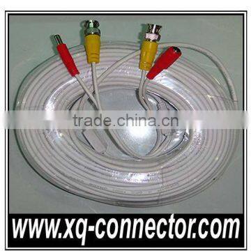 XinQi CCTV Accessories White Color BNC DC Connector Plug Audio Video Cable