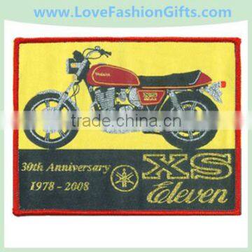 Embroidered Motorcycle Woven Patches,XL Embroidered Patches