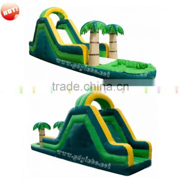 Commercial grade hot sale palm tree Inflatable water slide