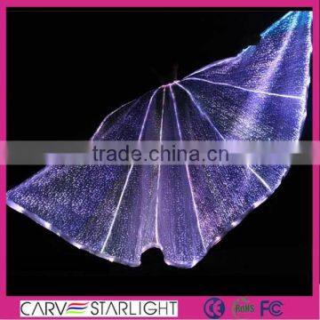 wholesale led lighting fiber optic luminous belly dance wings