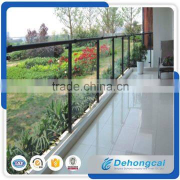 Safety Hot Galvanized Balcony Glass Wrought Iron Fence